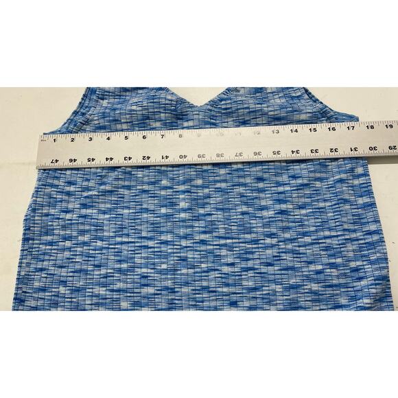 Y2K 2000s Nine West Women Tank Top Size Large Blue V-Neck Retro Casual - Picture 4 of 6